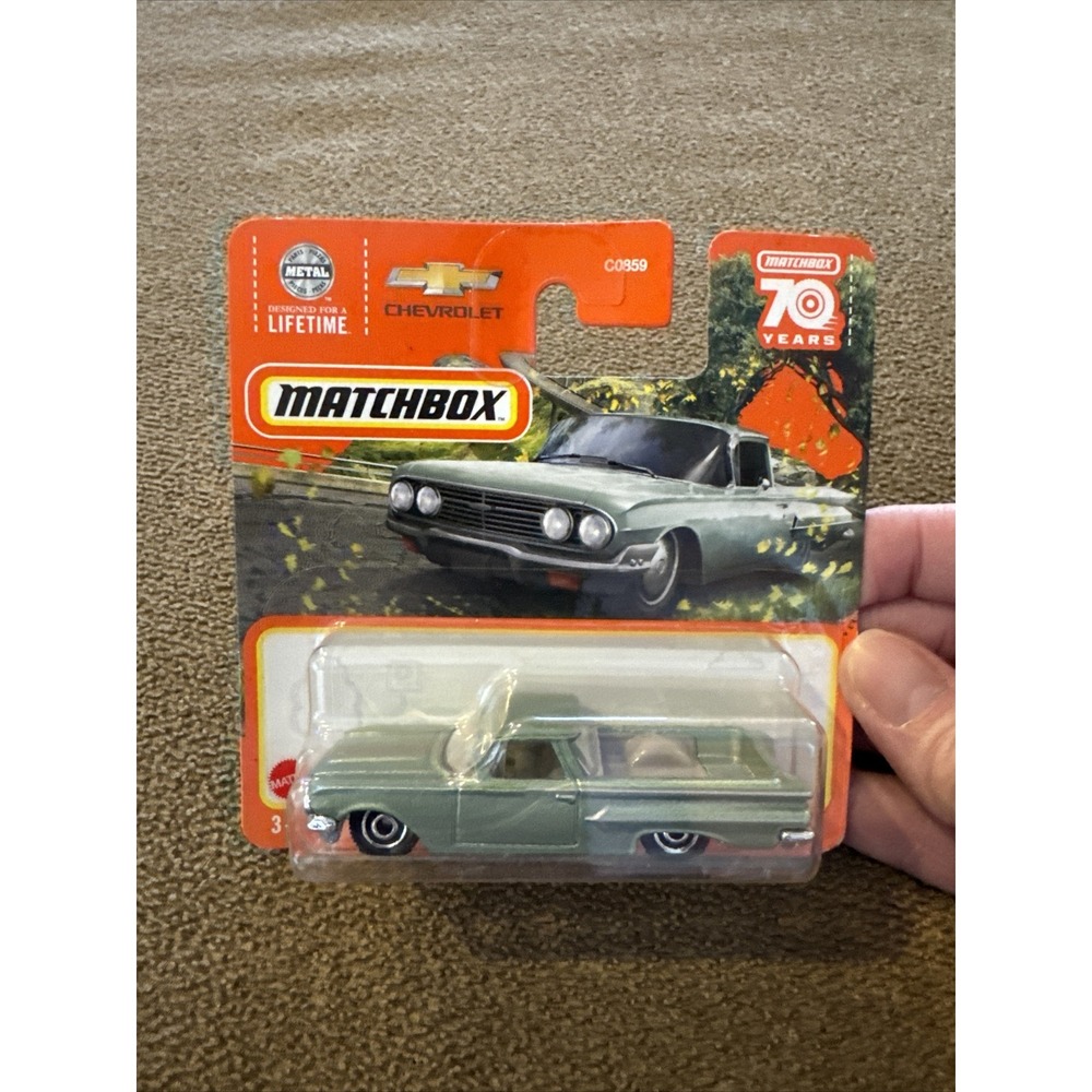 diecast Matchbox 29/100 1960 Chevy El Camino pickup truck METALLIC GREEN (TD)
